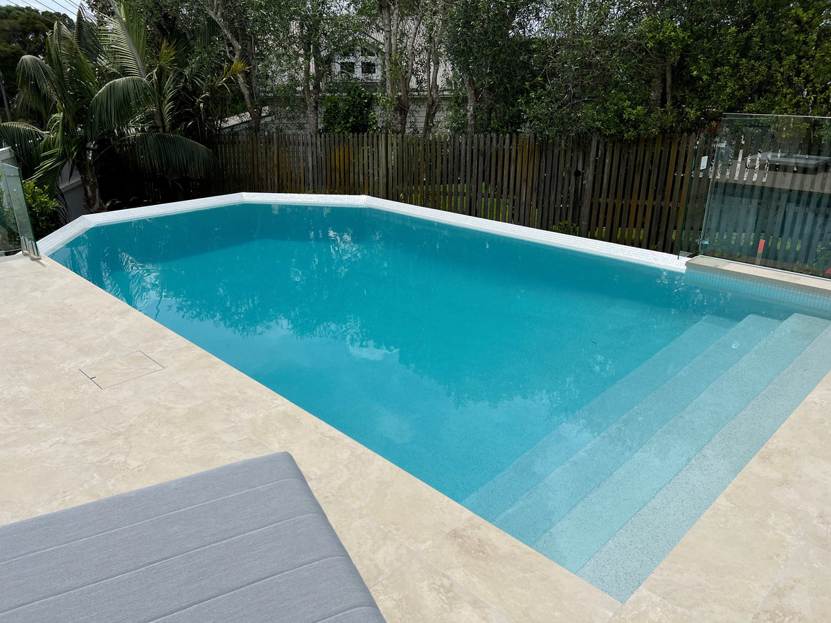 Porcelain pool coping and surround