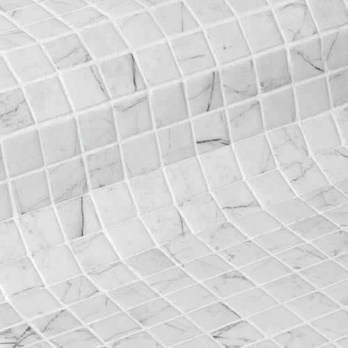 Ezarri Carrara Glass Mosaic – 25 x 25mm