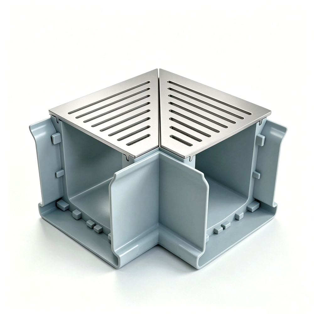 Ultra Drain UDP 100 Right Angle Horizontal Stamped