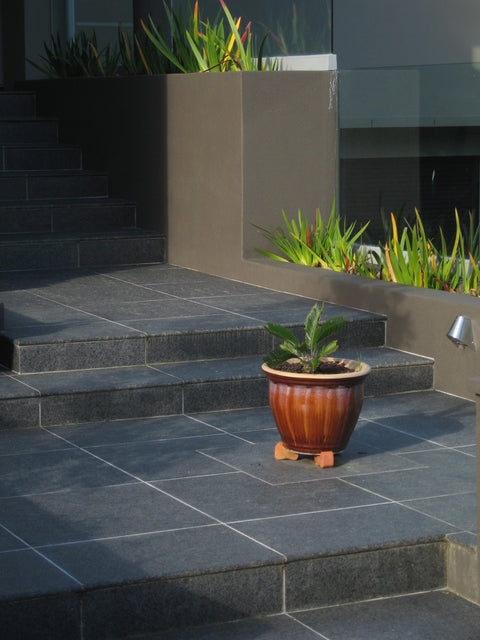 Black Granite Square Edge Coping (Flamed) – 400(A) x 400 x 40mm