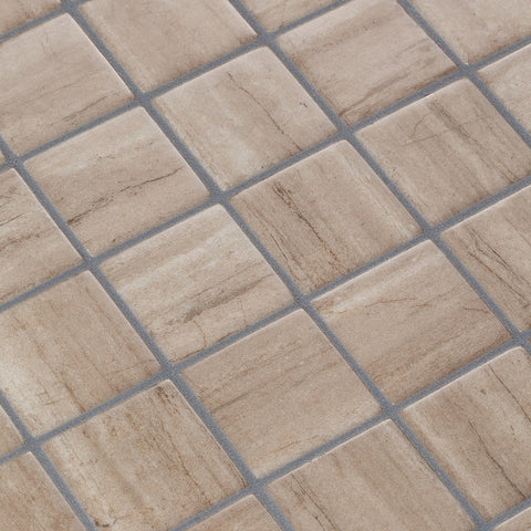 Ezarri Creamstone Glass Mosaic – 50 x 50mm