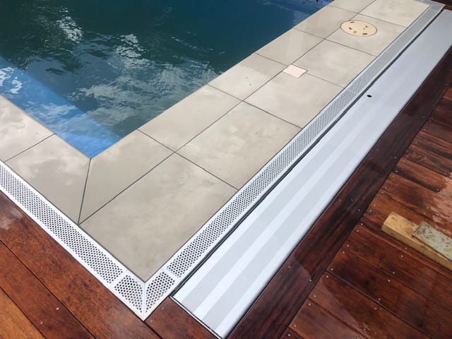 Pit location beside the pool