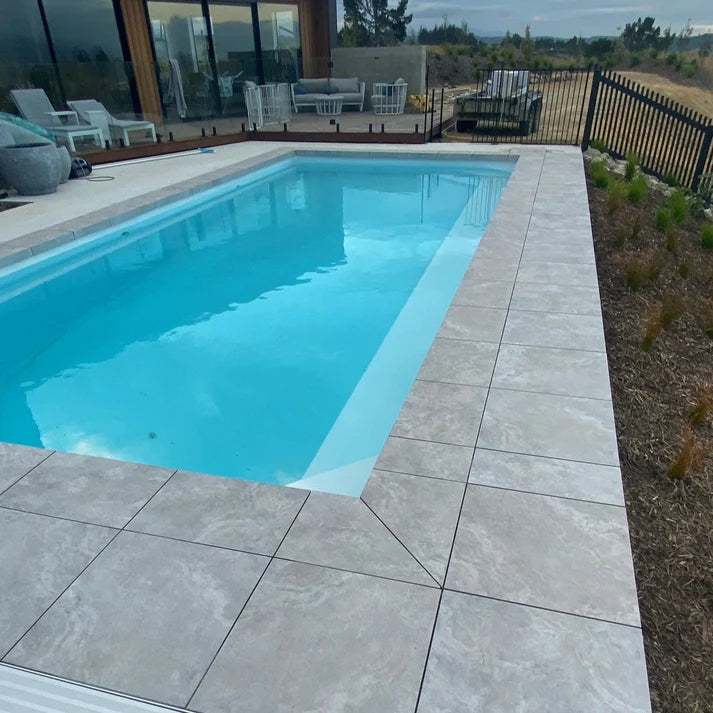 CMP Porcelain Harbour Grey 600(A) x 600 x 40/20 Rebated Coping