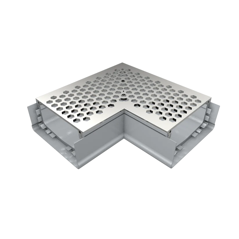 Ultra Drain UDP45 right angle honeycomb stamped
