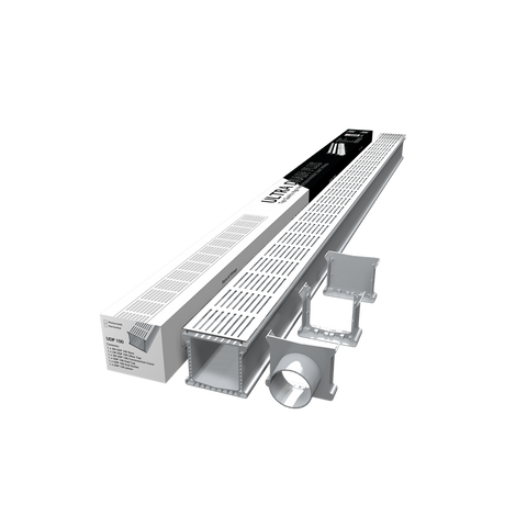 Ultra Drain UDP 100 1-Piece Pack Horizontal Stamped (2m)