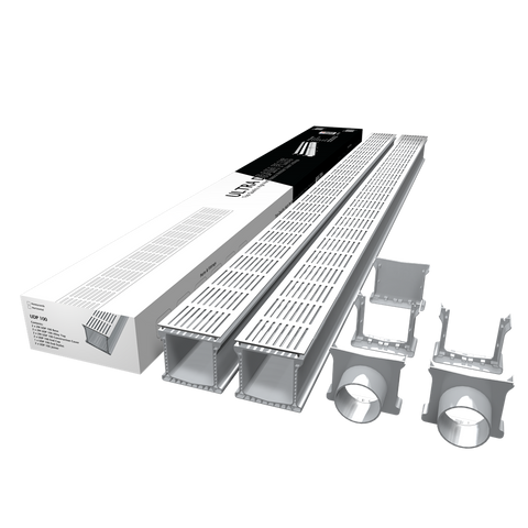 Ultra Drain UDP 100 2-Piece Pack Horizontal Stamped (4m)