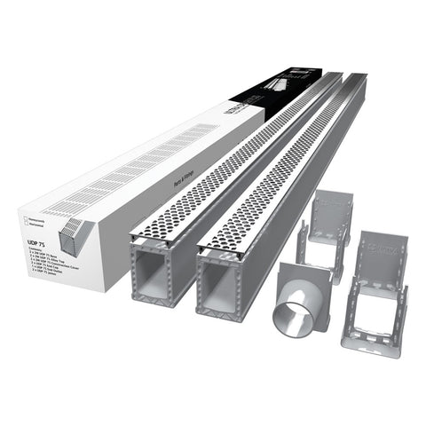 Ultra Drain UDP 75 2-Piece Pack Honeycomb Stamped (4m)
