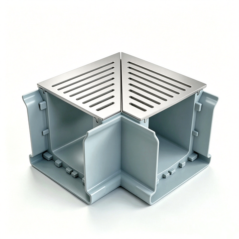 Ultra Drain UDP 100 Right Angle Horizontal Stamped