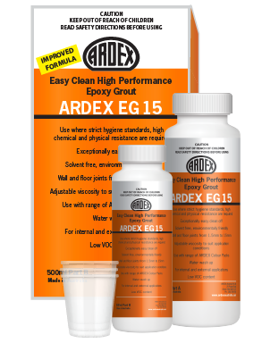 Ardex misty grey 5kg, eg15 expoxy liquid 1.5L