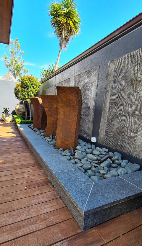 Black Granite Square Edge Coping (Flamed) – 600(A) x 300 x 40mm